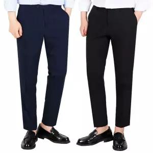 [하프클럽/맨즈북]여름 키작남옷 남자 9부 정장바지 슬림 슬랙스(170-175cm)