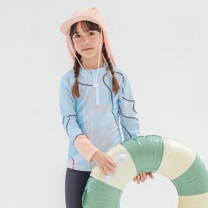 아이스샌드 주니어 아동 여아 래쉬가드 플랩캡 초등학생 중학생 수영복세트 BR-355119