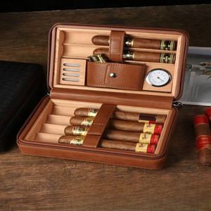 휴대용 시가 파우치 담배 고급 보관함 케이스 삼나무 커터 보관 상자 담배케이스 소가죽