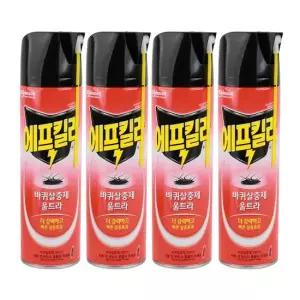 4개 에프킬라 울트라 에어로솔 바퀴살충제 500ml