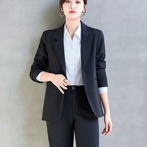 여성 경조사 검정마이 블레이저 원버튼 출근 결혼하객재킷