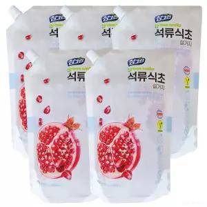 라이온코리아 참그린 석류식초 설거지 주방세제 리필 860ml 5개