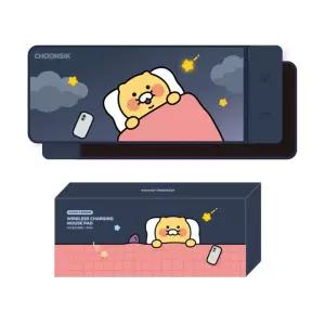 춘식이 고속 무선충전 장패드 마우스 키보드 패드 듀얼 데스크매 대형 책상