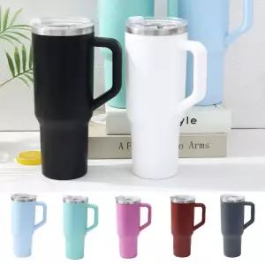 359 보온 보냉 스텐 손잡이 텀블러 1.18리터 대용량 빨대포함