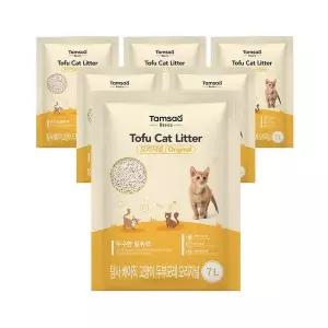 베이직 프리미엄 고양이 두부모래 7L 오리지널향 6개 one option