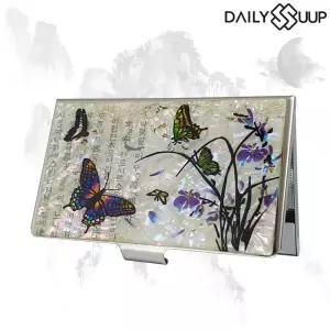 명함지갑 자개 명함케이스 나전칠기 디자인-난초문/케이스/명함/보관함/전통/디자인/기념품/문화/상품/문양