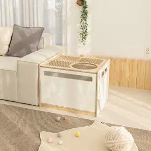 원목 대형 고양이 화장실 사막화방지 GO24042