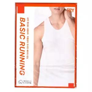 트라이 남성용 민소매런닝 순면 100% 백색 95 100 105 110 빅사이즈 115