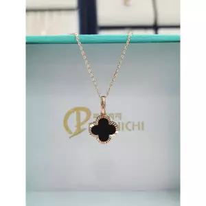 18K 자개&오닉스 양면 3가지 사이즈컷팅 클로버 펜던트 GS125-6106-5-4 P-(체인제외)-18k