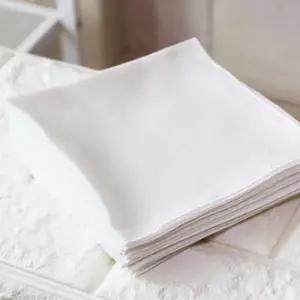 국내산 무형광 고급 순면 100 가제 엠보 손수건 10p 국산 흰색 면손수건 면수건 유아 신생아 아기