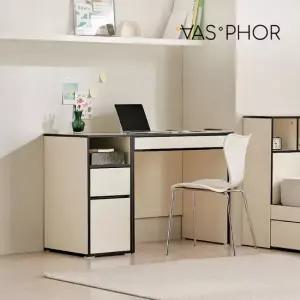 바스포르 뮤트 일자형 컴퓨터 학생 800 책상+서랍장 세트