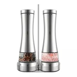 [HIRA] 히라 304스텐 원터치 전동 소금 후추 그라인더 받침대세트 HR-GD1901