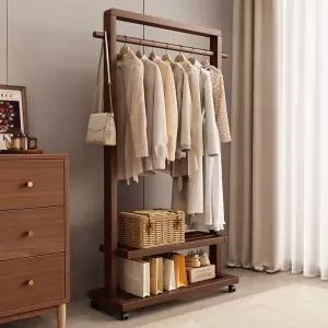 우드행거 이동식 선반 드레스룸 행거 틈새 원룸 원목