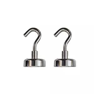 네오디움 강력한 고리 자석 25mm 2개입/후크 홀더 걸이 타공판 무타공 강력 타공 고리형 마그네틱 걸고리