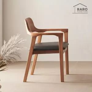 [라로퍼니처]발렌시 참죽나무 원목 식탁 의자 카페 인테리어 체어 1+1