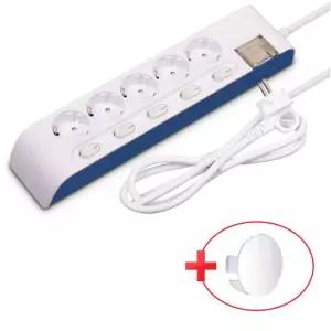 현대 하이탭 국산 접지 메인 개별 스위치 멀티탭 5구 1.5M