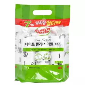 3M테이프클리너 돌돌이 대형 실속형 베이직 리필？7개입 먼지제거