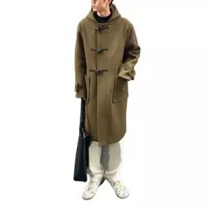 떡볶이 코트 후드 남자 모직 더플코트 캐주얼 클래식 겨울