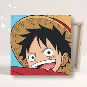 DIY캔버스형 원피스 보석십자수 25x25cm 밀짚모자 루피