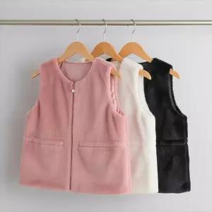 부들부들 밍크 털 조끼 겨울 프리사이즈 / 1개