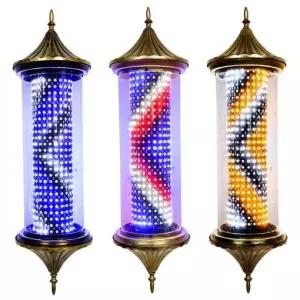 헤어샵 싸인볼 회전 이발소 미용실 흰색 조명 표준 인테리어 간판 레트로 86x28cm 공식 빨강 파랑