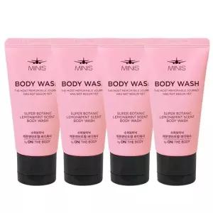 4개 엘지 미니스 수퍼보타닉 레몬앤민트향 바디워시 50ml 미니 여행용
