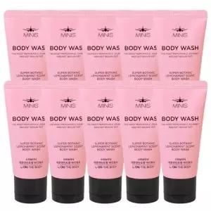 10개 엘지 미니스 수퍼보타닉 레몬앤민트향 바디워시 50ml 미니 여행용