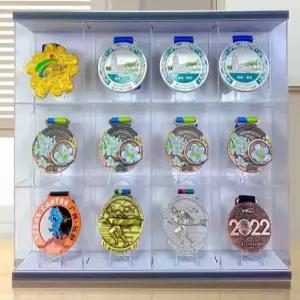 대회 금메달 박스 1개 투명 고급 러닝 거치대 아크릴 마라톤 메달보관함