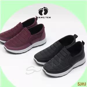 행텐 2916 컴포트 경량 콤비 여성 웜 슬립온/블랙 퍼플/방한 패딩 겨울 운동화 따뜻한 캐주얼 외출·일상화