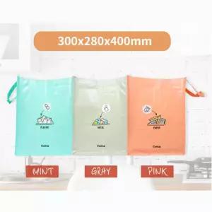 3개입 분리수거함 3p 재활용 방수 찍찍이 받침판 접이식 쓰레기통 휴지통 재활용세트