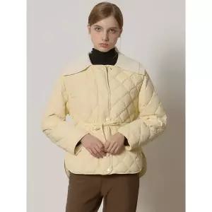 [하프클럽/쉬즈미스]탈착 니트 카라 퀼팅 덕다운 점퍼 (택가격 558000원)