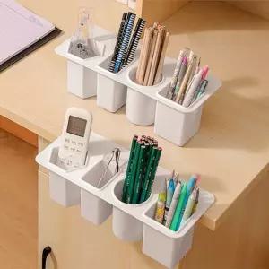 책상 모서리 부착식 걸이 연필 가위 정리함/사무용품/수납함/데스크/정리/용품/소품/문구/책꽂이/서랍장/수