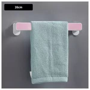 심플리 접착식 수건걸이(핑크) 26cm
