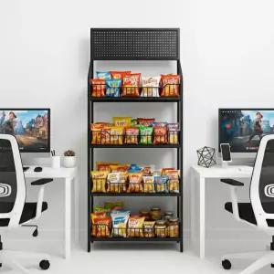 이동식선반 정리 매대 4단 가판대 스낵바 간식진열대 약국 행사매대 편의점 과자 수납선반