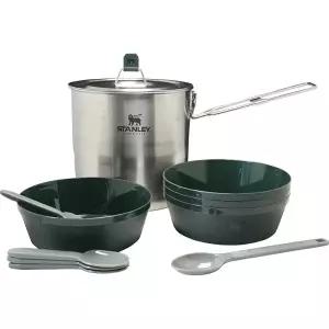 STANLEY(스탠리) 쿡 세트 포포 실버 야외 야외 캠핑 조리 세트 4인용 식기세척기 가능 보증 10650-012 (일본정품)