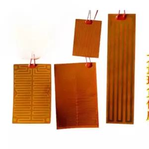 무시동히터 39-380mm 직사각형 12V 24V DC 전기 폴리이미드PI 필름 히터 발열 패드 요소 후면 접착식 미용