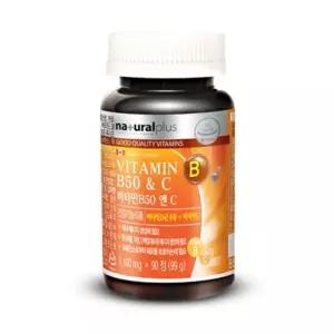내츄럴플러스 비타민B 비 삐콤 50 앤 C 씨 복합 플렉스90정x1통