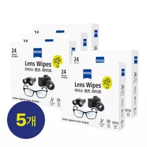 [자이스] 렌즈와이프 24매 X 5세트  일회용 휴대폰클리너 카메라액정클리너 렌즈청소 먼지제거