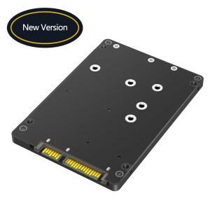 고속 SATA 변환기 HDD 인클로저 2 in 1 M.2 NGFF/MSATA to SATA 어댑터 카드 30/42/60/80mm SSD 지원