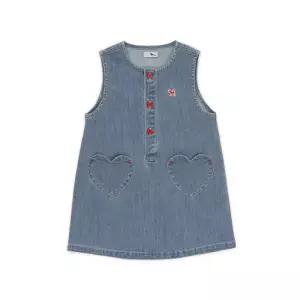 [롯데백화점]블루독베이비 BL)하트포켓데님드레스 46114-401-01 출산백일돌