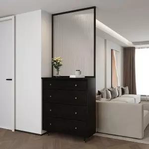 광폭 옷서랍장 5단 와이드 높은 수납함 파티션 드로어 대용량 정리함