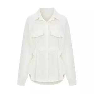 [페이지플린] 웨이스트스트링카라블라우스_P6ABL011C