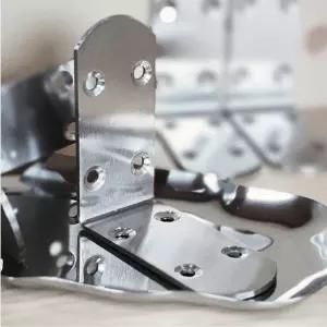 L자 꺽쇠 브라켓 가구 보강 연결 철물 기역자 앵글 85x85x38 DIY 목재 조인트