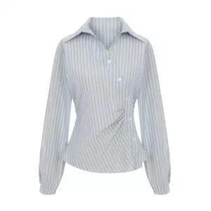 [페이지플린] ST사선버튼랩블라우스_P6ABL025C