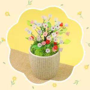 정인아트 비즈식물 꽃화분 13-혼합튤립2 1인 세트 만들기