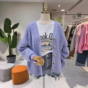 [대구백화점] [에잇컨셉]루즈핏 꽈배기 Y 가디건(C25C7FCD018)