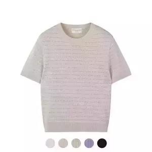 폴햄 여성 펀칭 라운드넥 반팔니트PHE2ER2090