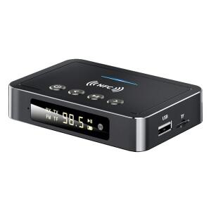 3.5MM Aux RCA SPDIF 블루투스 호환 5.0 오디오 어댑터 NFC 무선 FM 수신기 송신기 TF U 디스크 리모컨용