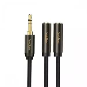 스테레오 3.5mm AUX 무산소동선 Y형 연장 케이블 0.29M