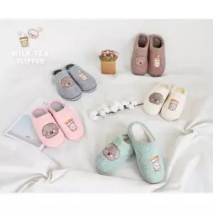 베이직 밀크티슬리퍼 논슬립 기숙사 거실 층간소음방지 LS720